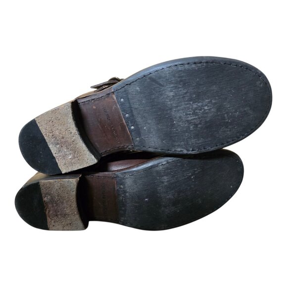 Ladies Frye Jenna Studded Brown Leather Boots - Picture 7 of 7